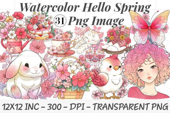 Download Watercolor Hello Spring PNG Clipart - Spring png Collection