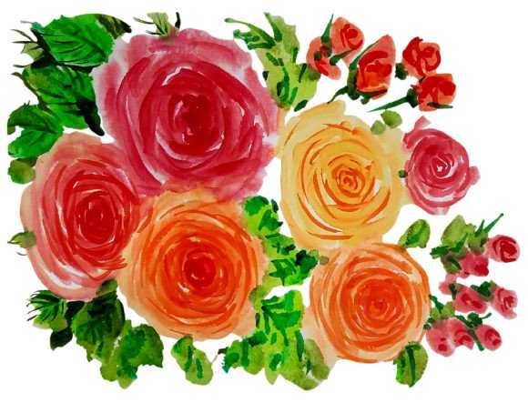 Download Watercolor Floral Clipart Violet Yellow - Floral clipart Collection