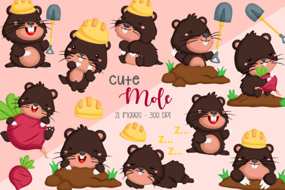 Download Cute Mole Clipart - Cute Animal Clip Art - Cute animal clip art Collection