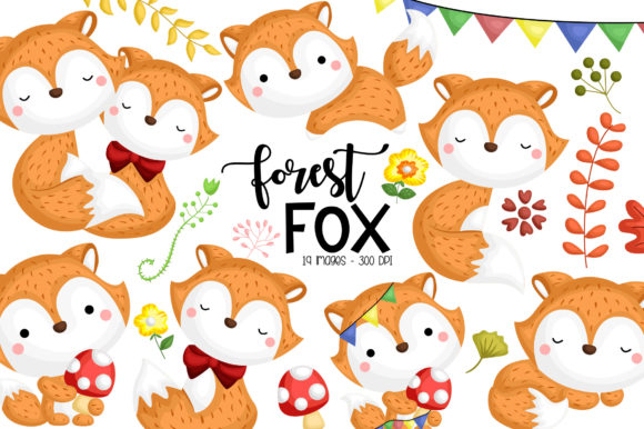 Download Cute Fox Clipart - Cute Animal Clip Art - Cute animal clip art Collection