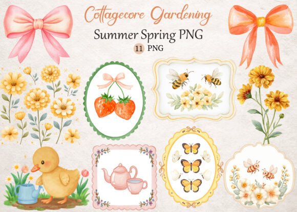 Download Cottagecore Gardening, Summer Spring PNG - Spring png Collection