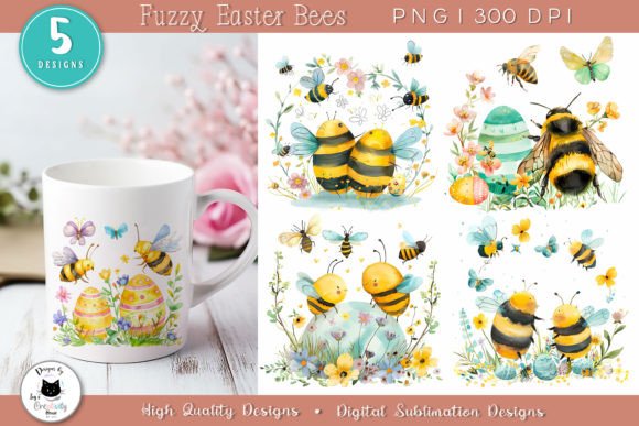 Download Cute Floral Bees Clipart | Spring PNG - Spring png Collection