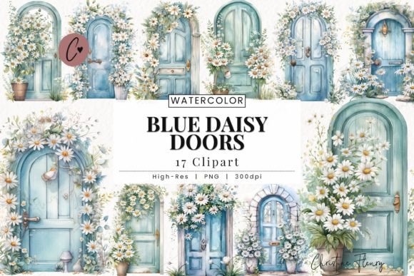 Download Blue Daisy Doors Clipart, Spring PNG - Spring png Collection