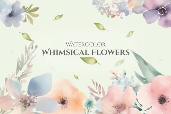 Download Watercolor Whimsical Floral Clipart - Floral clipart Collection
