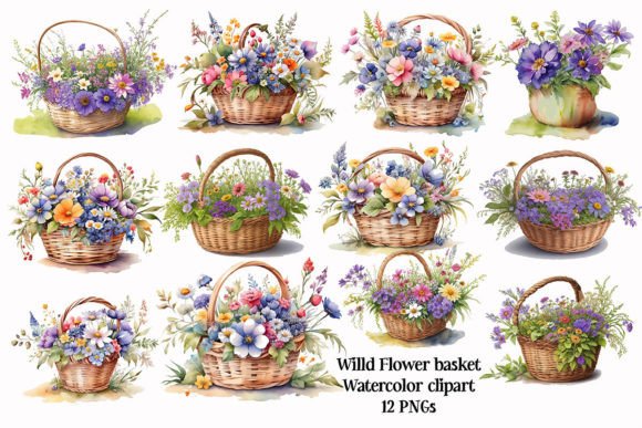 Download Watercolor Wildflower Clipart PNG - Premium Resources