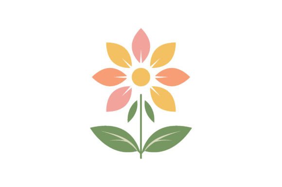 Download Flower with Colorful Petals Illustration - Premium Resources