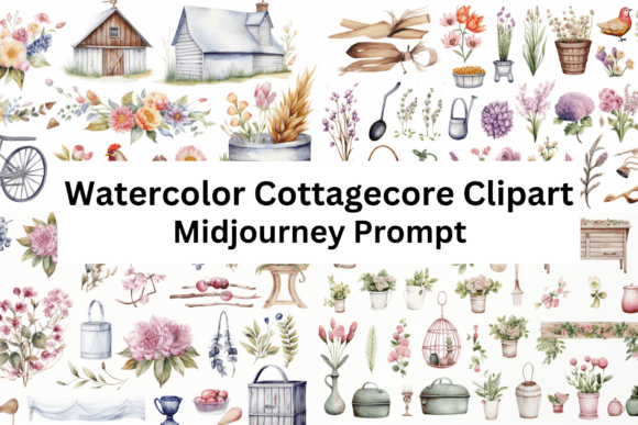 Download Watercolor Cottagecore Floral Clipart - Floral clipart Collection