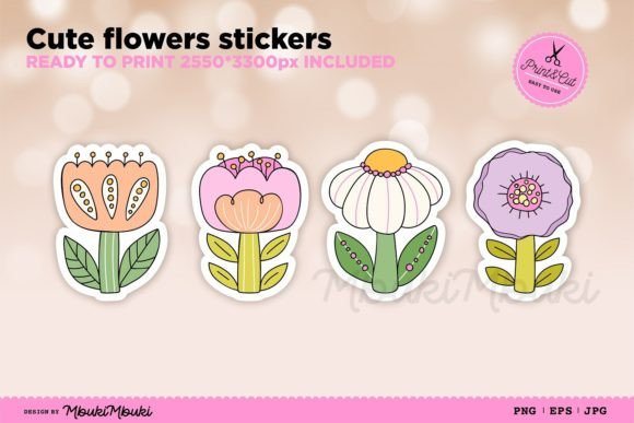 Download Cute Flowers Stickers - Cute flowers Collection